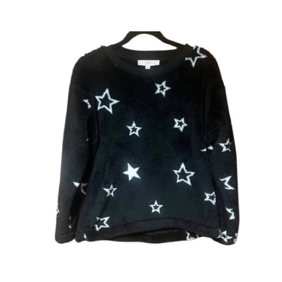 Loft Star Print Sherpa Sweatshirt - Picture 1 of 6